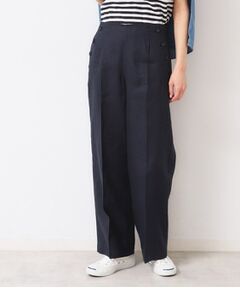 Dessin / デッサン パンツ | 【セットアップ可能・洗える】タック入り麻マリンパンツ