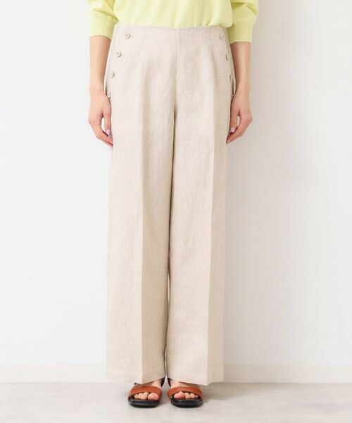 Dessin / デッサン パンツ | 【セットアップ可能・洗える】タック入り麻マリンパンツ | 詳細11