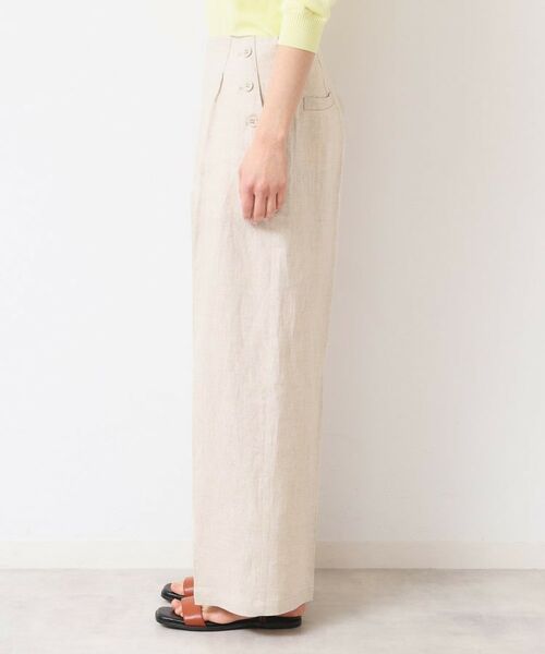 Dessin / デッサン パンツ | 【セットアップ可能・洗える】タック入り麻マリンパンツ | 詳細12