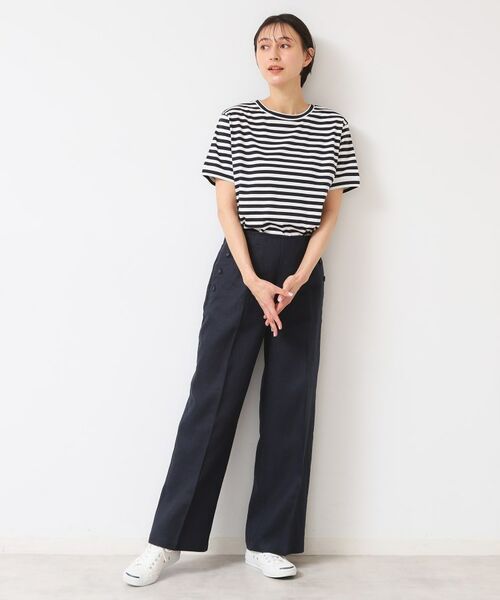 Dessin / デッサン パンツ | 【セットアップ可能・洗える】タック入り麻マリンパンツ | 詳細3