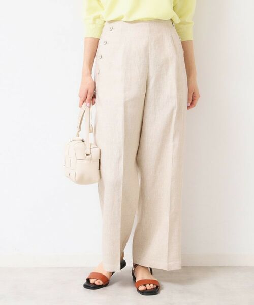 Dessin / デッサン パンツ | 【セットアップ可能・洗える】タック入り麻マリンパンツ | 詳細5