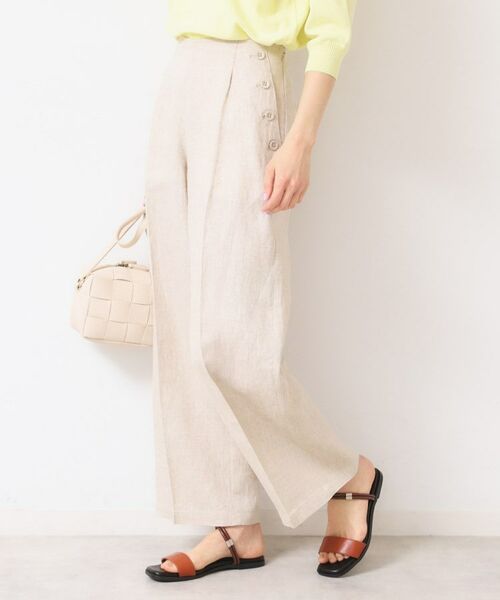 Dessin / デッサン パンツ | 【セットアップ可能・洗える】タック入り麻マリンパンツ | 詳細6