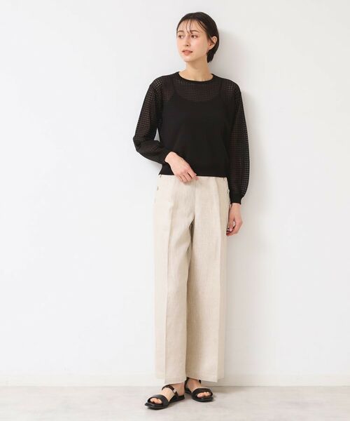 Dessin / デッサン パンツ | 【セットアップ可能・洗える】タック入り麻マリンパンツ | 詳細8