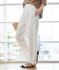 Dessin / デッサン パンツ | 【インド刺繍・セットアップ可能・ウエストゴム】シャツパンツ