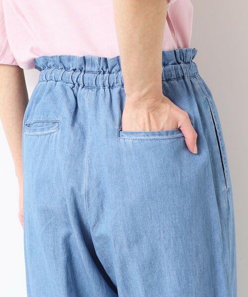 Dessin / デッサン パンツ | 【ウエストゴム・洗える】リネンブレンドデニム調イージーパンツ(XS~L) | 詳細20