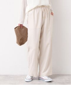 Dessin / デッサン パンツ | 【セットアップ可能・ウエストゴム・洗える】リネンブレンドポケット付パンツ（S～L）