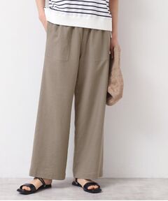 Dessin / デッサン パンツ | 【セットアップ可能・ウエストゴム・洗える】リネンブレンドポケット付パンツ（S～L）