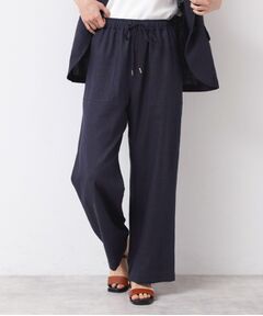 Dessin / デッサン パンツ | 【セットアップ可能・ウエストゴム・洗える】リネンブレンドポケット付パンツ（S～L）
