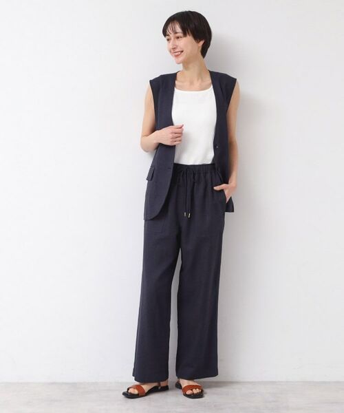 Dessin / デッサン パンツ | 【セットアップ可能・ウエストゴム・洗える】リネンブレンドポケット付パンツ(S~L) | 詳細11
