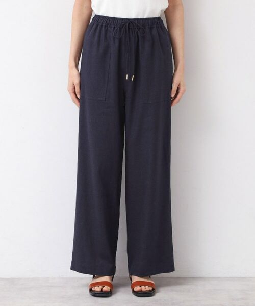 Dessin / デッサン パンツ | 【セットアップ可能・ウエストゴム・洗える】リネンブレンドポケット付パンツ(S~L) | 詳細13