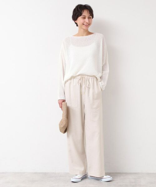 Dessin / デッサン パンツ | 【セットアップ可能・ウエストゴム・洗える】リネンブレンドポケット付パンツ(S~L) | 詳細2