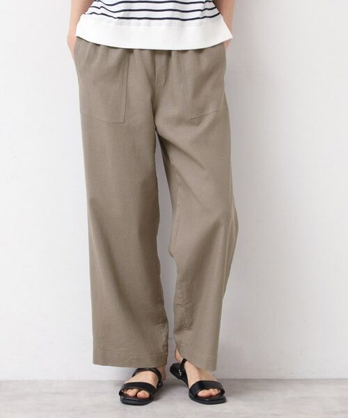 Dessin / デッサン パンツ | 【セットアップ可能・ウエストゴム・洗える】リネンブレンドポケット付パンツ(S~L) | 詳細5