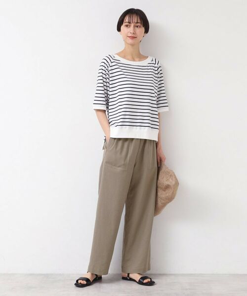Dessin / デッサン パンツ | 【セットアップ可能・ウエストゴム・洗える】リネンブレンドポケット付パンツ(S~L) | 詳細6