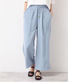 Dessin / デッサン ショート・ハーフ・半端丈パンツ | 【ウエストゴム・洗える】サテンワイドパンツ