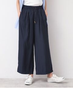 Dessin / デッサン ショート・ハーフ・半端丈パンツ | 【ウエストゴム・洗える】サテンワイドパンツ
