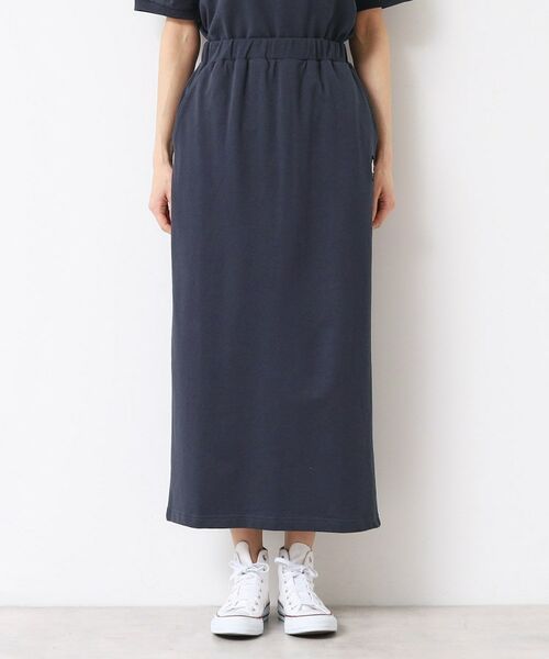 Dessin / デッサン ロング・マキシ丈スカート | 【セットアップ可能・ウエストゴム・洗える】ミニ裏毛タイトスカート | 詳細9