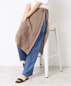 Dessin / デッサン スカート | 【洗える】フラワー柄ニット巻き風スカート