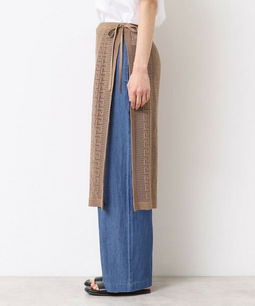 Dessin / デッサン スカート | 【洗える】フラワー柄ニット巻き風スカート | 詳細10