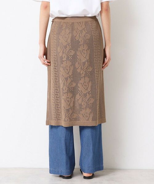 Dessin / デッサン スカート | 【洗える】フラワー柄ニット巻き風スカート | 詳細11