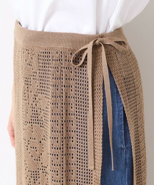 Dessin / デッサン スカート | 【洗える】フラワー柄ニット巻き風スカート | 詳細13