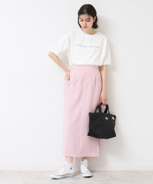 Dessin / デッサン ロング・マキシ丈スカート | 【セットアップ可能・洗える】配色ラインストレートスカート(S~L) | 詳細11