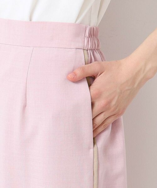 Dessin / デッサン ロング・マキシ丈スカート | 【セットアップ可能・洗える】配色ラインストレートスカート(S~L) | 詳細18