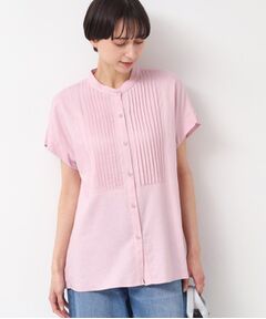 Dessin / デッサン シャツ・ブラウス | 【洗える】ピンタック入りバンドカラーブラウス（S～L）