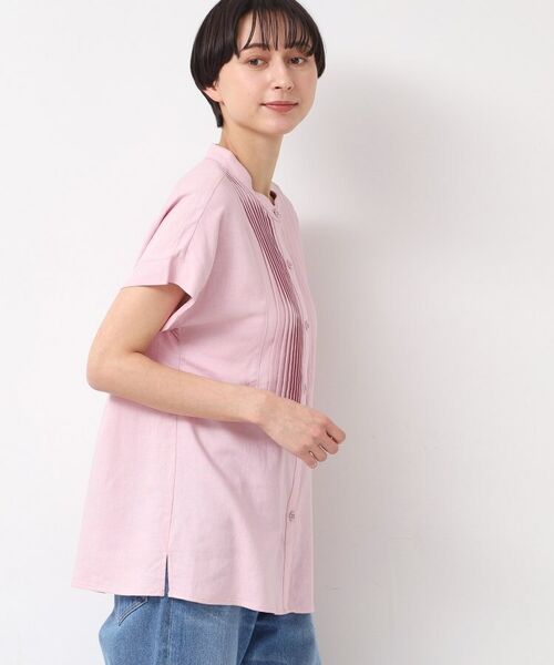 Dessin / デッサン シャツ・ブラウス | 【洗える】ピンタック入りバンドカラーブラウス(S~L) | 詳細10