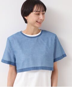 Dessin / デッサン シャツ・ブラウス | 【洗える】シアーデニムショート丈ブラウス