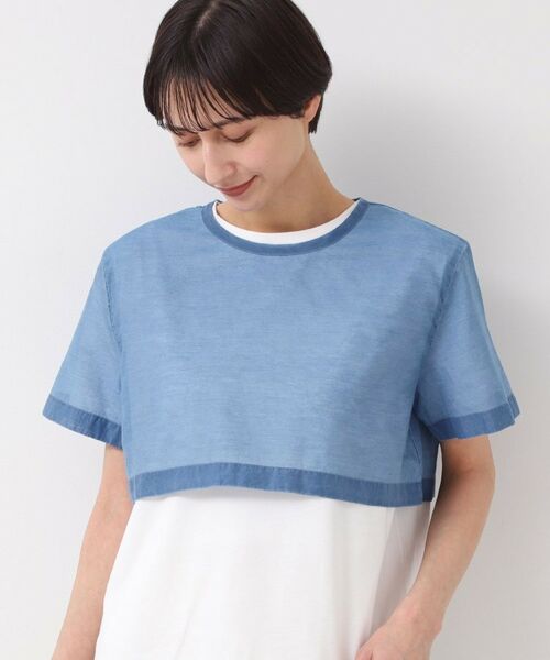 Dessin / デッサン シャツ・ブラウス | 【洗える】シアーデニムショート丈ブラウス | 詳細1