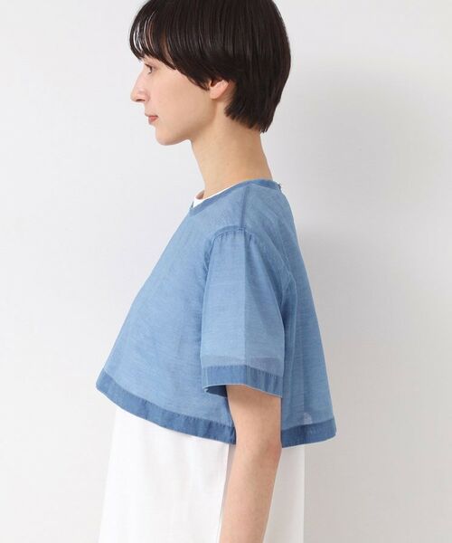 Dessin / デッサン シャツ・ブラウス | 【洗える】シアーデニムショート丈ブラウス | 詳細10