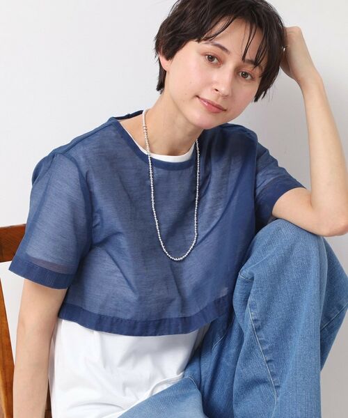 Dessin / デッサン シャツ・ブラウス | 【洗える】シアーデニムショート丈ブラウス | 詳細5
