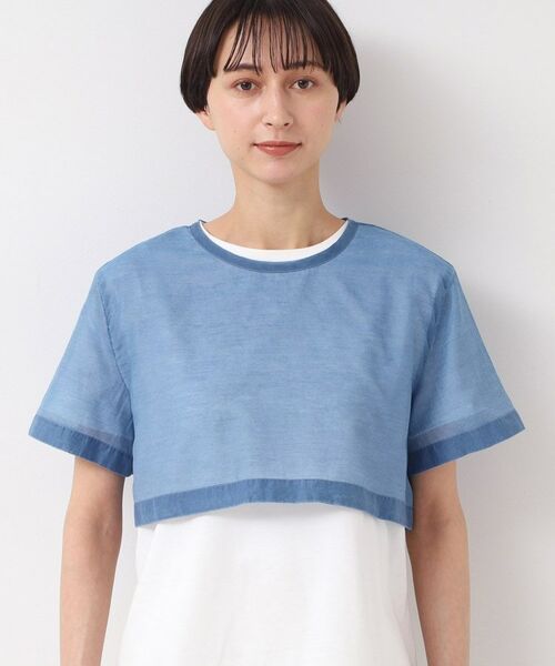 Dessin / デッサン シャツ・ブラウス | 【洗える】シアーデニムショート丈ブラウス | 詳細9