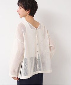 Dessin / デッサン シャツ・ブラウス | 【前後2WAY・洗える】ラメ入りオーバーサイズメッシュブラウス