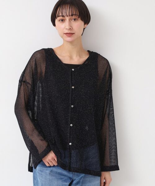 Dessin / デッサン シャツ・ブラウス | 【前後2WAY・洗える】ラメ入りオーバーサイズメッシュブラウス | 詳細10