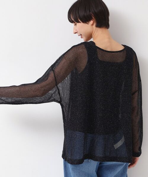 Dessin / デッサン シャツ・ブラウス | 【前後2WAY・洗える】ラメ入りオーバーサイズメッシュブラウス | 詳細11