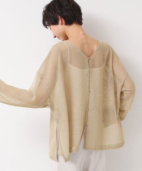 Dessin / デッサン シャツ・ブラウス | 【前後2WAY・洗える】ラメ入りオーバーサイズメッシュブラウス | 詳細16