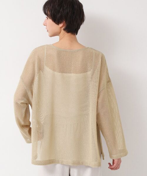 Dessin / デッサン シャツ・ブラウス | 【前後2WAY・洗える】ラメ入りオーバーサイズメッシュブラウス | 詳細18