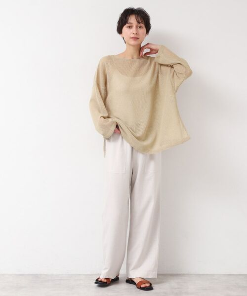 Dessin / デッサン シャツ・ブラウス | 【前後2WAY・洗える】ラメ入りオーバーサイズメッシュブラウス | 詳細19