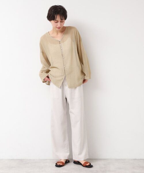 Dessin / デッサン シャツ・ブラウス | 【前後2WAY・洗える】ラメ入りオーバーサイズメッシュブラウス | 詳細20