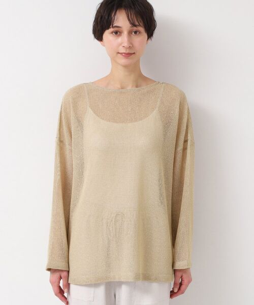 Dessin / デッサン シャツ・ブラウス | 【前後2WAY・洗える】ラメ入りオーバーサイズメッシュブラウス | 詳細22