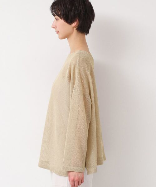 Dessin / デッサン シャツ・ブラウス | 【前後2WAY・洗える】ラメ入りオーバーサイズメッシュブラウス | 詳細23