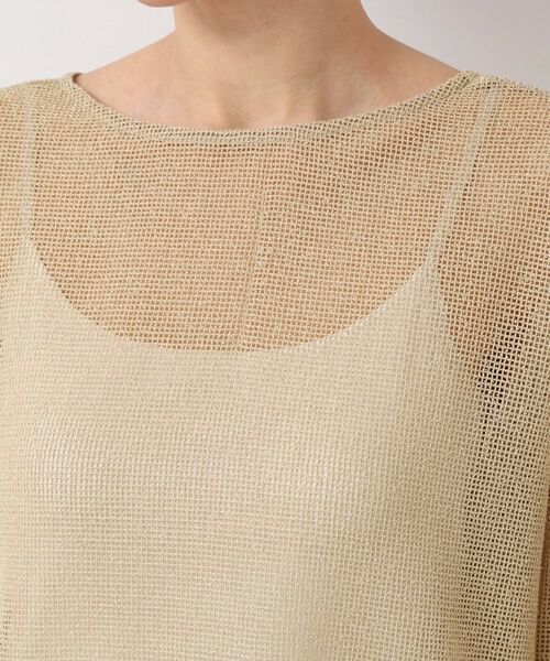 Dessin / デッサン シャツ・ブラウス | 【前後2WAY・洗える】ラメ入りオーバーサイズメッシュブラウス | 詳細25