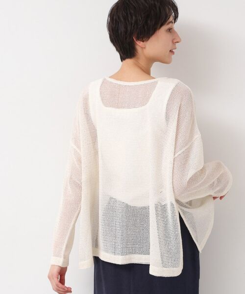 Dessin / デッサン シャツ・ブラウス | 【前後2WAY・洗える】ラメ入りオーバーサイズメッシュブラウス | 詳細4