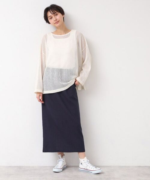 Dessin / デッサン シャツ・ブラウス | 【前後2WAY・洗える】ラメ入りオーバーサイズメッシュブラウス | 詳細5