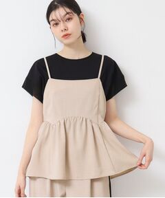 Dessin / デッサン キャミソール・チューブトップ | 【セットアップ可能・洗える】切り替えギャザー入りキャミソール