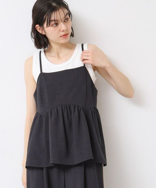 Dessin / デッサン キャミソール・チューブトップ | 【セットアップ可能・洗える】切り替えギャザー入りキャミソール | 詳細1