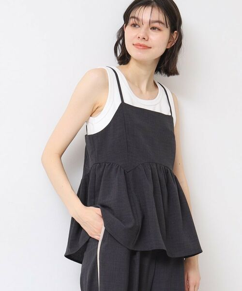 Dessin / デッサン キャミソール・チューブトップ | 【セットアップ可能・洗える】切り替えギャザー入りキャミソール | 詳細2