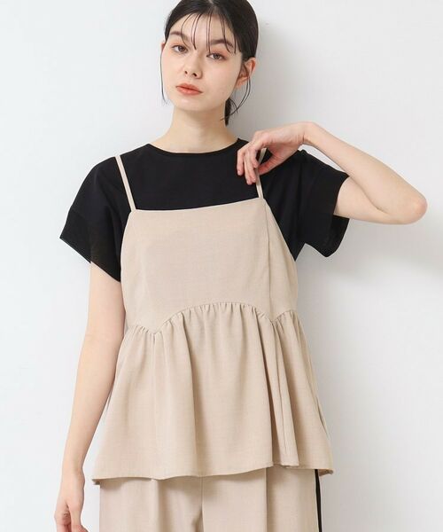 Dessin / デッサン キャミソール・チューブトップ | 【セットアップ可能・洗える】切り替えギャザー入りキャミソール | 詳細5