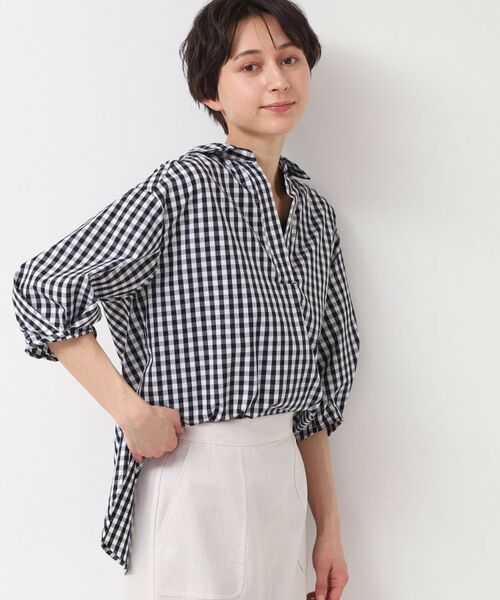 Dessin / デッサン シャツ・ブラウス | 【洗える・4サイズ展開】スキッパーシャツブラウス(XS~L) | 詳細1